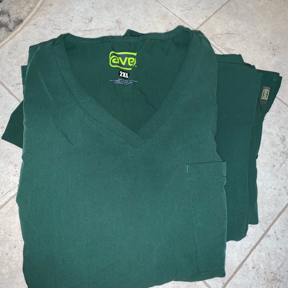 Medline Ave Hunter Green Scrub Set Xl/2xl! Gem